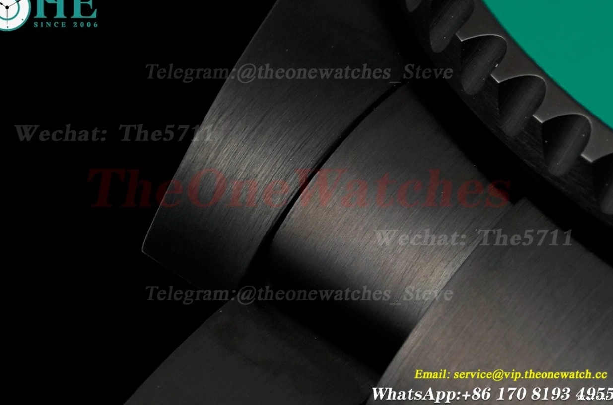 VS3135 SS DLC Green Blaken V6F Dot 40mm Submariner 0407